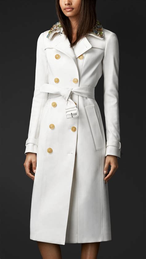 burberry white trench coat